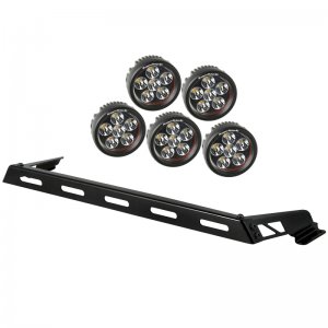 Jeep Wrangler JK LED Light Bar Kit - Hood - Rugged Ridge - Black - `07-`18