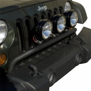 Jeep Wrangler JK Light Bar - Bumper Mounted - Rugged Ridge - Textured Black - `07-`18