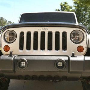 Jeep Wrangler JK LED Light Mount Brackets - Rugged Ridge - Square - `07-`18