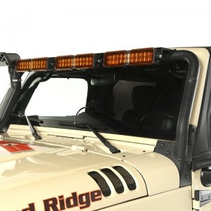 Jeep Wrangler JK LED Light Bar - Windshield - Rugged Ridge - Textured Black - `07-`18