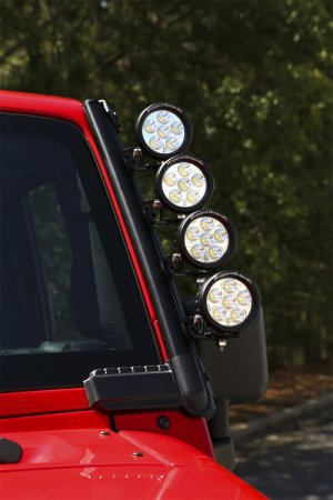 Jeep Wrangler JK Light Bar Mount - Rugged Ridge - Elite Fast Track - Black - `07-`18