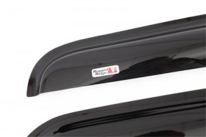 Jeep Wrangler JK Window Rain Deflectors - Front - Rugged Ridge - Smoked - `07-`18