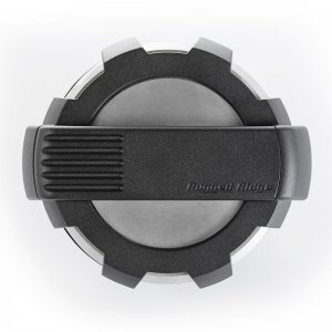 Jeep Wrangler JK Fuel Door - Rugged Ridge - Elite - Brushed Aluminum - `07-`18