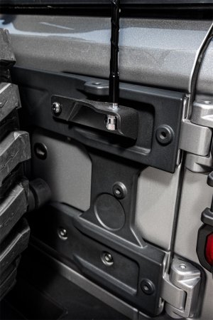 Jeep Wrangler JL CB Radio Antenna Mount - Rugged Ridge - Satin Black - `18-`24