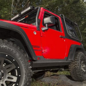 Jeep Wrangler JK Rocker Panels - Rugged Ridge - XHD - Black - `07-`18