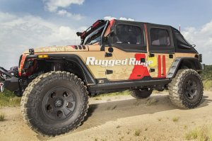 Jeep Wrangler JK Rocker Panels - 4 Door - Rugged Ridge - XHD - Black - `07-`18