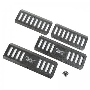 Jeep Wrangler JK RRC Side Armor Guard Plates - Side - Rugged Ridge - Black - `07-`18