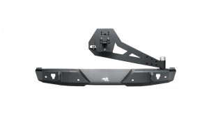 Jeep Wrangler JL Rear Bumper w/ Swing Out Tire Carrier - Rear - Rugged Ridge - Heavy Duty - Black - `18-`22