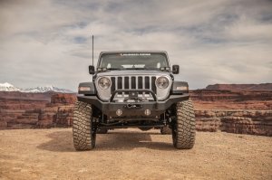 Jeep Wrangler JL HD Over-Rider Bar - Front - Rugged Ridge - Heavy Duty - Black - `18-`21