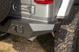 Jeep Wrangler JL Rear Bumper, Full Width - Rear - Rugged Ridge - Spartan - Satin Black - `18-`21