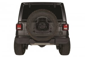 Jeep Wrangler JL Spare Tire Relocation Bracket - Rear - Rugged Ridge - Black - `18-`22