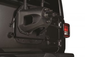 Jeep Wrangler JL Spare Tire Relocation Bracket - Rear - Rugged Ridge - Black - `18-`22