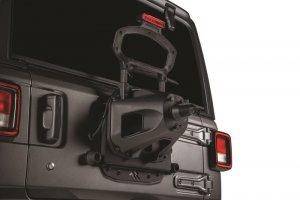 Jeep Wrangler JL Spare Tire Relocation Bracket - Rear - Rugged Ridge - Black - `18-`22