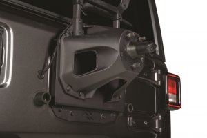 Jeep Wrangler JL Spare Tire Relocation Bracket - Rear - Rugged Ridge - Black - `18-`22