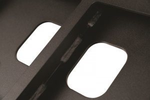 Jeep Wrangler JL Spare Tire Relocation Bracket - Rear - Rugged Ridge - Black - `18-`22