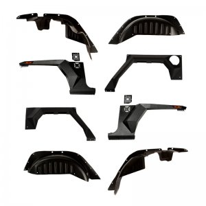 Jeep Wrangler JK Armor Fenders and Liner Kit - Front, Rear - Rugged Ridge - XHD - Black - `07-`18