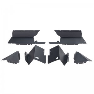 Jeep Gladiator Fender Flare Kits - Rear - Rugged Ridge - Aluminum Inner Fender Liners - Black - `20-`22