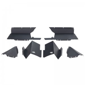 Jeep Gladiator Fender Flare Kits - Rear - Rugged Ridge - Aluminum Inner Fender Liners - Black - `20-`22