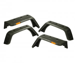 Jeep Wrangler JK Fender Flare Kit - Rugged Ridge - Hurricane - Black - `07-`18