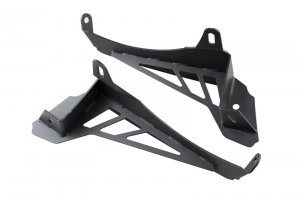 Jeep Gladiator Fender Flare - Front - Rugged Ridge - Chop Brackets with Turn Signals and Side Markers - Matte Black - `20-`22