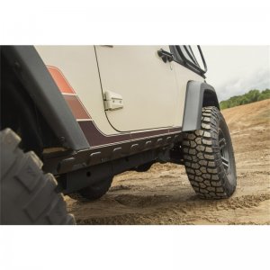 Jeep Wrangler JK Body Armor Kit, Rocker Guard - Rocker - Rugged Ridge - Matte Black - `07-`18