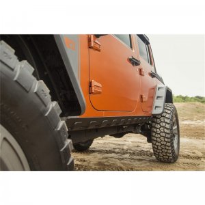 Jeep Wrangler JK Rocker Guard Kit, Body Armor - Rocker - Rugged Ridge - Matte Black - `07-`18