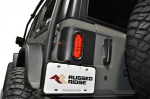 Jeep Wrangler JL Tail Light (Pair) - Rear - Rugged Ridge - Flush Mount - Blk - `18-`24