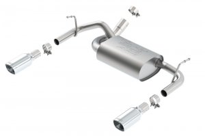 Jeep Wrangler JK Axle-Back Exhaust System - Rear - Borla - ATAK - 3.6L - `12-`18