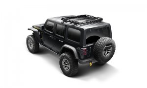 Jeep Wrangler JL Flat Style Flares - Bushwacker - Hyperform - Black - `18-`21