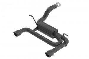 Jeep Wrangler JL Axle Back Exhaust System - Rear - Borla - S-Type - Black - 3.6L - `18-`23