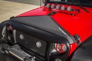 Jeep Wrangler JK Hood Bra - Rugged Ridge - Black - `07-`18