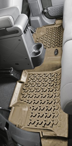 Jeep Wrangler JK Floor Liner - Rear - Rugged Ridge - All Terrain - Black - `07-`18