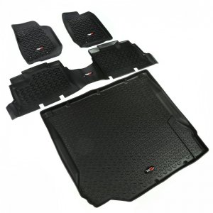 Jeep Wrangler JK Floor Liners - Front/Rear/Cargo - Rugged Ridge - All Terrain - Black - `07-`10
