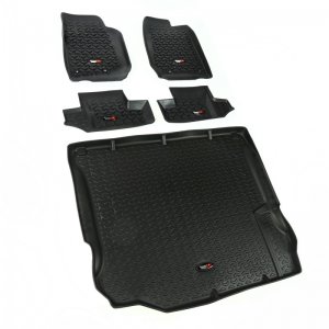 Jeep Wrangler JK Floor Liner Set - Front + Rear - Rugged Ridge - Black - `11-`18