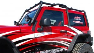 Jeep Wrangler JK Roof Rack Extension - Front - MBRP - Black Coated - `07-`10
