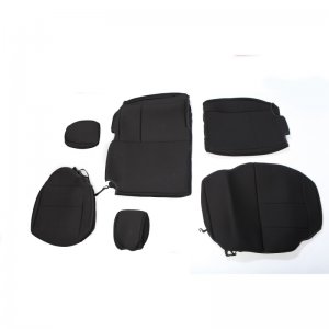 Jeep Wrangler JK Neoprene Seat Covers - Rear - Rugged Ridge - Black - `07-`18