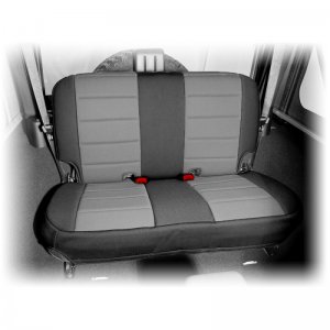 Jeep Wrangler JK Seat Covers - Rear - Rugged Ridge - Neoprene - Black/Gray - `07-`18