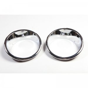 Jeep Wrangler JK Headlight Bezels - Rugged Ridge - Chrome - `07-`18