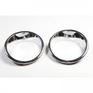 Jeep Wrangler JK Headlight Bezels - Rugged Ridge - Chrome - `07-`18
