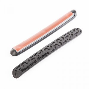 Jeep Wrangler JK Door Handle Inserts - Front - Rugged Ridge - Elite - Black Tread - `07-`18