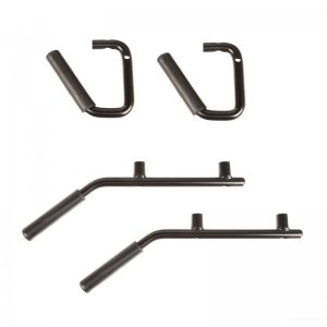 Jeep Wrangler JK Grab Handles - Front + Rear - Rugged Ridge - Steel - Black - `07-`18