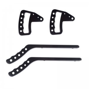 Jeep Wrangler JK Grab Handles - Front + Rear - Rugged Ridge - Aluminum - Black - `07-`18
