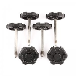 Jeep Wrangler JK Door Surround Knobs - Rugged Ridge - Elite - Black - `07-`18