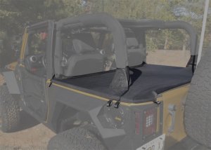 Jeep Wrangler JK Tonneau Cover - Rear - Rugged Ridge - Black - `07-`18
