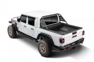 Jeep Gladiator Tonneau Cover - Rugged Ridge - Armis Retractable with Max Track - Black - `20-`22
