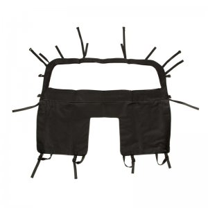 Jeep Wrangler JK Soft Top Wind Screen - Rugged Ridge - Black Diamond - `07-`18