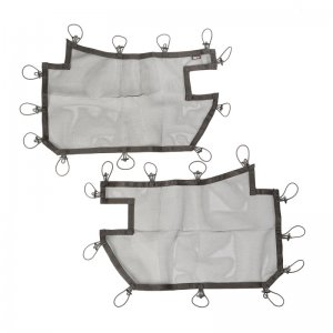 Jeep Wrangler JK Tube Door Covers - Front - Rugged Ridge - Black - `07-`18