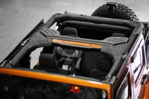 Jeep Wrangler JK Roll Bar Cover Kit - Rugged Ridge - Vinyl - Black - `07-`18
