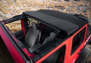 Jeep Wrangler JL Frameless Soft Top - Rampage - Trailview Fastback - Black Diamond - `18-`21