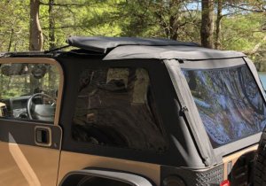 Jeep Wrangler JL Frameless Soft Top - Rampage - TrailView Fastback - Black Diamond - `18-`21